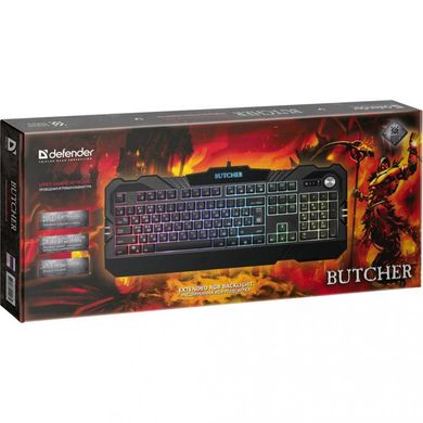 Клавиатура Defender Butcher GK-193DL RGB USB Black (45193) фото