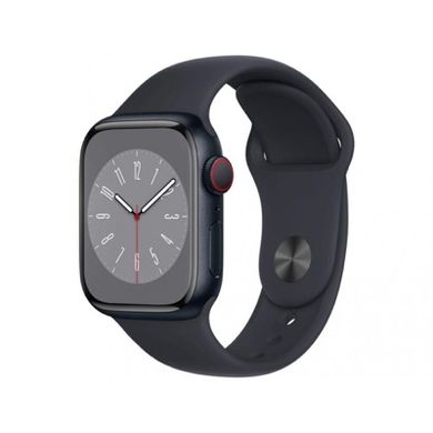 Смарт-часы Apple Watch Series 8 GPS 45mm Midnight Aluminum Case w. Midnight Sport Band - M/L (MNUL3) фото