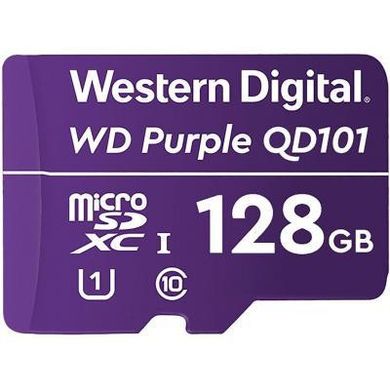 Карта памяти WD 128 GB microSDXC UHS-I Class 10 Purple QD101 WDD128G1P0C фото