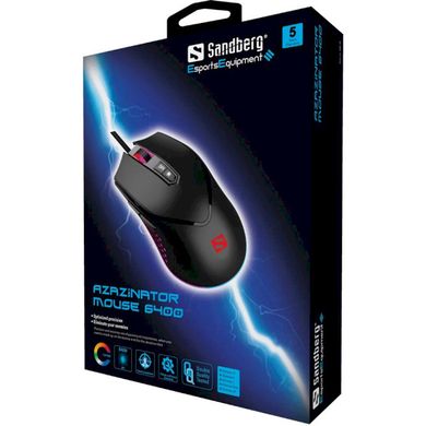 Мышь компьютерная Sandberg Azazinator Mouse 6400 (640-20) фото