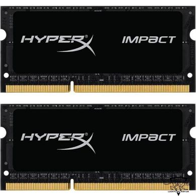 Оперативна пам'ять Kingston 8 GB (2x4GB) SO-DIMM DDR3L 1600 MHz HyperX IMPACT (HX316LS9IBK2/8) фото