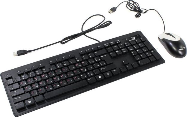 Комплект (клавіатура+миша) Genius SlimStar C115 USB Black (31330212100) фото