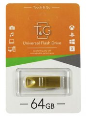 Flash память T&G 64GB Metal Series USB 2.0 Gold (TG117GD-64G) фото