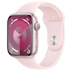 Смарт-часы Apple Watch Series 9 GPS 45mm Pink Aluminum Case w. Light Pink S. Band - S/M (MR9G3) фото