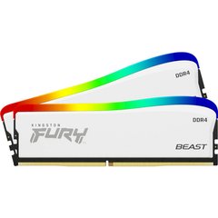 Оперативна пам'ять Kingston FURY 32 GB (2x16GB) DDR4 3600 MHz Beast RGB Special Edition White (KF436C18BWAK2/32) фото