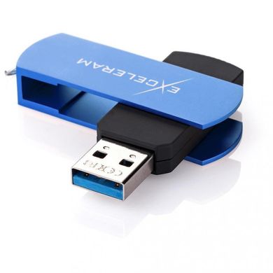Flash пам'ять Exceleram 128 GB P2 Series Blue/Black USB 3.1 Gen 1 (EXP2U3BLB128) фото