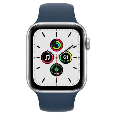 Смарт-годинник Apple Watch SE GPS + Cellular 44mm Silver A. Case w. Abyss Blue S. Band (MKRJ3) фото