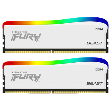 Оперативная память Kingston FURY 32 GB (2x16GB) DDR4 3600 MHz Beast RGB Special Edition White (KF436C18BWAK2/32) фото