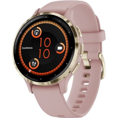 Смарт-часы Garmin Venu 3S Soft Gold S. Steel Bezel w. Dust Rose Case and S. Band (010-02785-03) фото