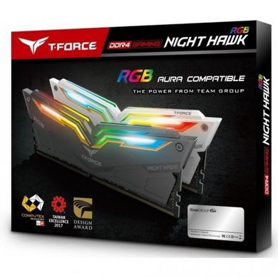 Оперативна пам'ять TEAM 32 GB (2x16GB) DDR4 3200 MHz T-Force Night Hawk RGB Black (TF1D432G3200HC16CDC01) фото
