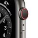 Apple Watch Series 6 GPS + Cellular 44mm Graphite Stainless Steel Case with Black Sport Band (M07Q3, M09H3)