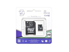 Карта пам'яті T&G 8 GB microSDHC Class 10 UHS-I (U1) + SD-adapter TG-8GBSD10U1-01 фото