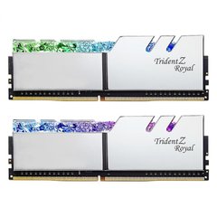 Оперативна пам'ять G.Skill 32 GB (2x16GB) DDR4 3200 MHz Trident Z Royal Silver (F4-3200C16D-32GTRS) фото