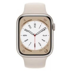 Смарт-часы Apple Watch Series 8 GPS 45mm Starlight Aluminium Case w. Starlight S. Band - S/M (MNUP3) фото