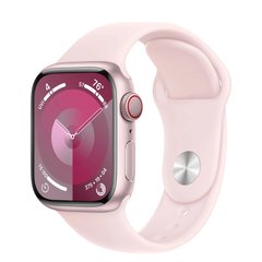 Смарт-часы Apple Watch Series 9 GPS + Cellular 41mm Pink Alu. Case w. Light Pink Sport Band - M/L (MRJ03) фото