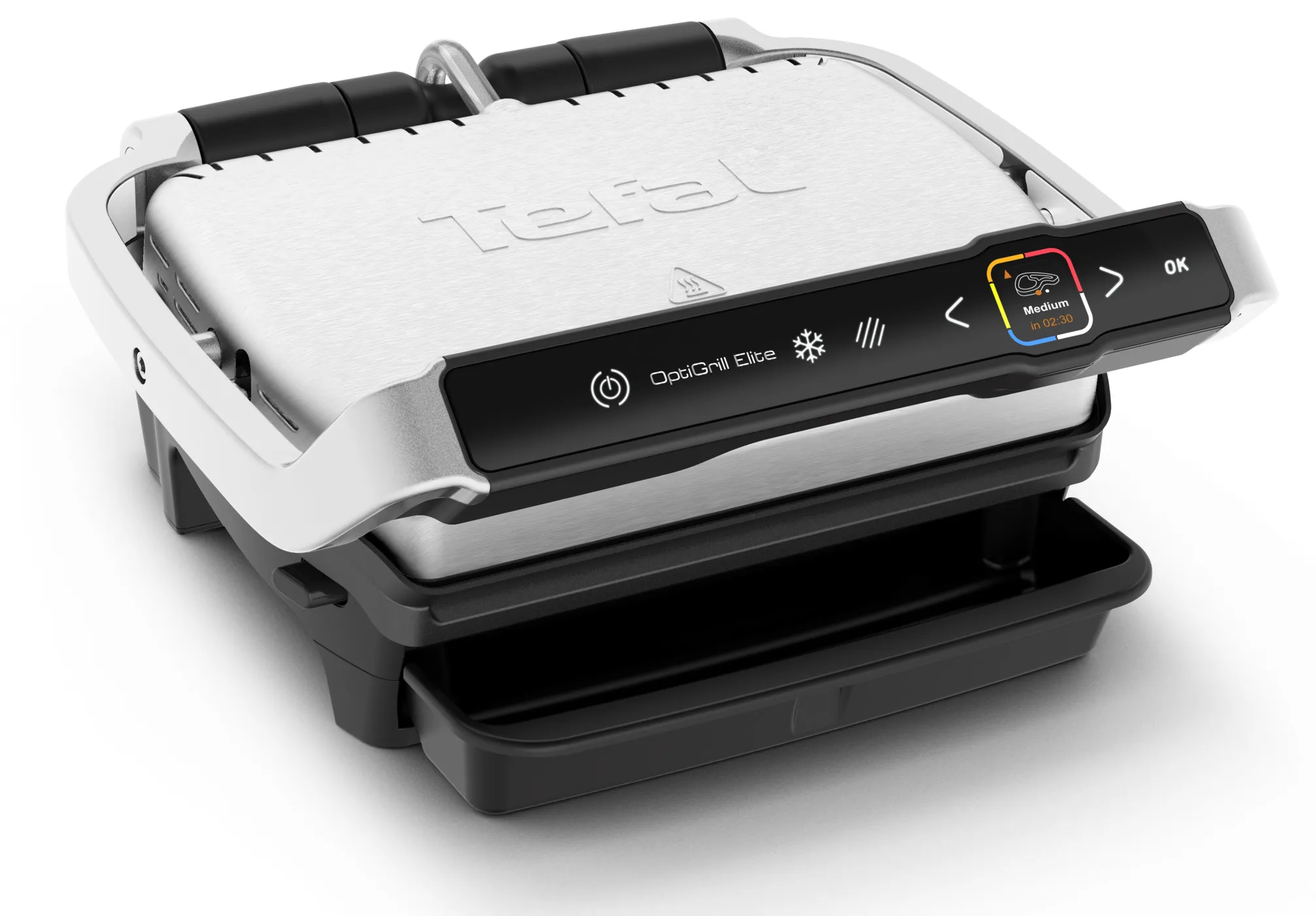 Tefal OptiGrill Elite GC750D нержавейка (GC750D30) - купить контактный гриль:  цены, отзывы, характеристики > стоимость в магазинах Украины: Киев,  Днепропетровск, Львов, Одесса