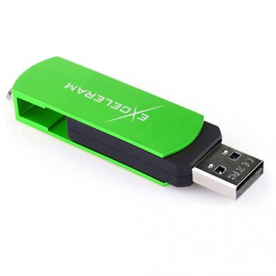 Flash память Exceleram P2 Black/Green USB 2.0 EXP2U2GRB32 фото