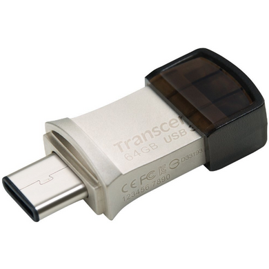 Flash пам'ять Transcend JetFlash 890 64GB USB 3.1 / Type-C Silver (TS64GJF890S) фото