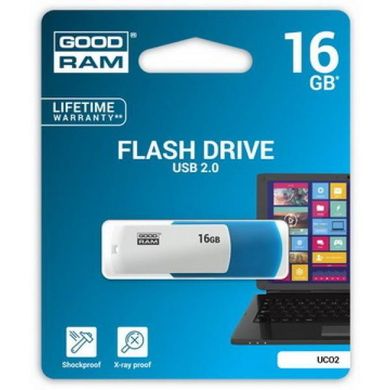 Flash память GOODRAM 16 GB Colour Blue/White (UCO2-0160MXR11) фото