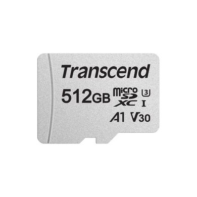 Карта пам'яті Transcend 512 GB microSDXC Clase 10 UHS-I (U3) + SD-adapter TS512GUSD300S-A фото