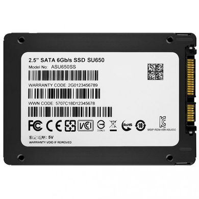 SSD накопичувач ADATA Ultimate SU650 256 GB (ASU650SS-256GT-R) фото