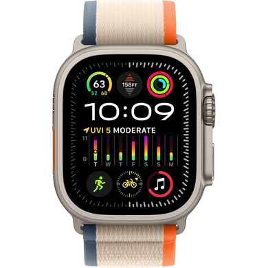 Смарт-годинник Apple Watch Ultra 2 GPS + Cellular 49mm Titanium Case with Orange/Beige Trail Loop - M/L (MRF23) фото