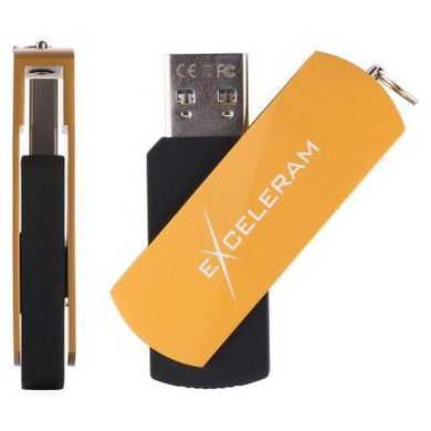 Flash память Exceleram 128 GB P2 Series Gold/Black USB 3.1 Gen 1 (EXP2U3GOB128) фото