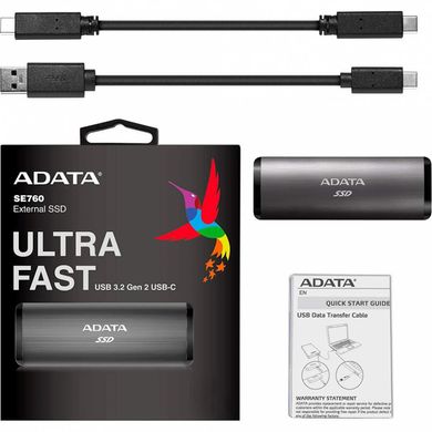 SSD накопитель ADATA SE760 512 GB Black (ASE760-512GU32G2-CBK) фото
