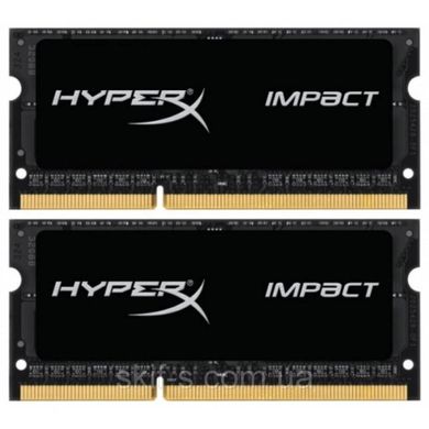 Оперативна пам'ять Kingston 16 GB (2x8GB) SO-DIMM DDR3L 1866 MHz HyperX Impact (HX318LS11IBK2/16) фото