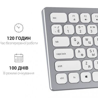 Клавіатура OfficePro SK1550W Wireless White фото