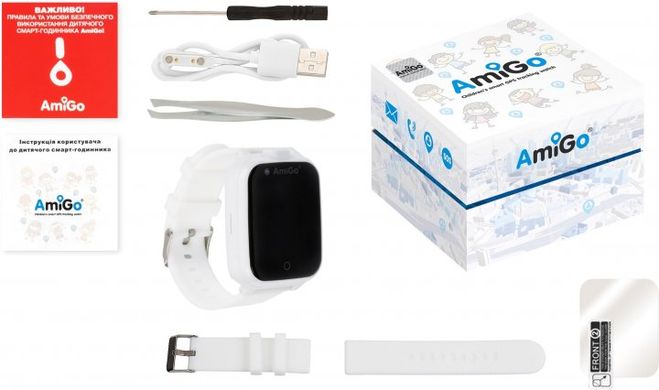 Смарт-годинник AmiGo GO006 GPS 4G WIFI VIDEOCALL White фото