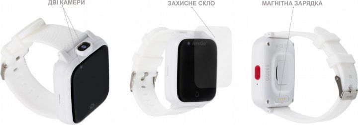 Смарт-часы AmiGo GO006 GPS 4G WIFI VIDEOCALL White фото