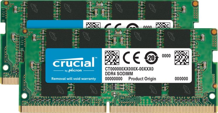 Оперативна пам'ять Crucial 16GB Kit (2 x 8GB) DDR4-3200 SODIMM (CT2K8G4SFRA32A) фото