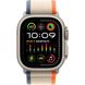 Apple Watch Ultra 2 GPS + Cellular 49mm Titanium Case with Orange/Beige Trail Loop - M/L (MRF23)