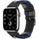 Apple Watch Hermes Series 9 GPS + Cellular, 45mm Silver Stainless Steel Case with Noir Bridon Single Tour (MRQP3 + MTHQ3)