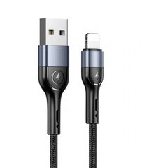 Кабель USB Usams Lightning U55 Aluminum Alloy Braided 2A 1.0m Black фото