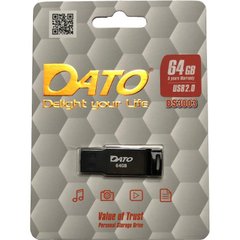 Flash память DATO 64 GB DS3003 USB 2.0 Black (DS3003B-64G) фото