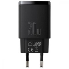 Зарядное устройство Baseus Compact Quick Charger U+C 20W Black (CCXJ-B01) фото