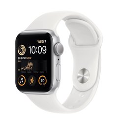 Смарт-часы Apple Watch SE 2 GPS + Cellular 40mm Silver Aluminum Case with White Sport Band M/L (MNTQ3) фото