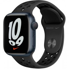 Смарт-часы Apple Watch Nike Series 7 LTE 41mm Midnight Aluminum Case w. Anth./Black Nike S. Band (MKHM3) фото