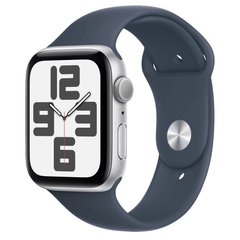 Смарт-часы Apple Watch SE 2 GPS 44mm Silver Aluminium Case with Storm Blue Sport Band M/L (MREE3) фото