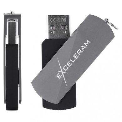 Flash пам'ять Exceleram 16 GB P2 Series Gray/Black USB 2.0 (EXP2U2GB16) фото