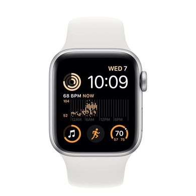 Смарт-часы Apple Watch SE 2 GPS + Cellular 40mm Silver Aluminum Case with White Sport Band M/L (MNTQ3) фото