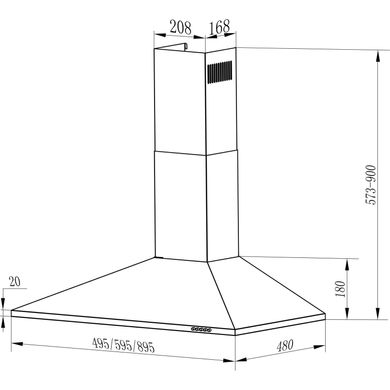 Вытяжки Interline Unna WH A/60 PB/2/T фото