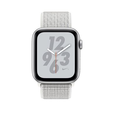 Смарт-годинник Apple Watch Nike+ Series 4 GPS + LTE 44mm Silver Alum. w. Summit White Nike Sport l. Silver Alum. (MTXA2) фото