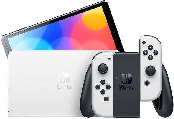 Игровая приставка Nintendo Switch OLED with White Joy-Con (045496453435) фото