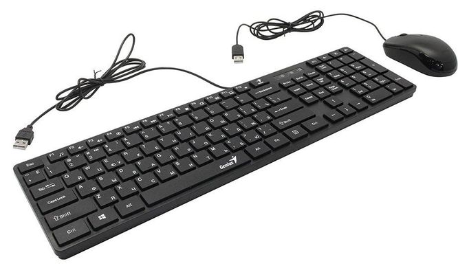 Комплект (клавіатура+миша) Genius C-126 SlimStar USB Black (31330007407) фото