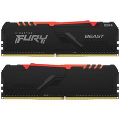 Оперативна пам'ять Kingston Fury DDR4 2x16GB 3200MHz Beast RGB (KF432C16BB12AK2/32) фото