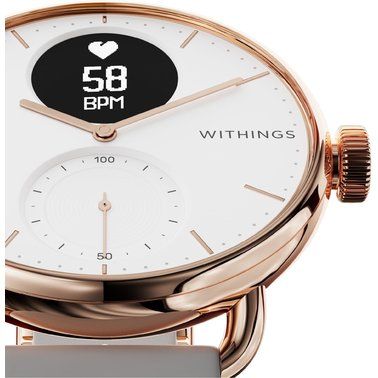 Смарт-годинник Withings ScanWatch 38mm White/Gold фото