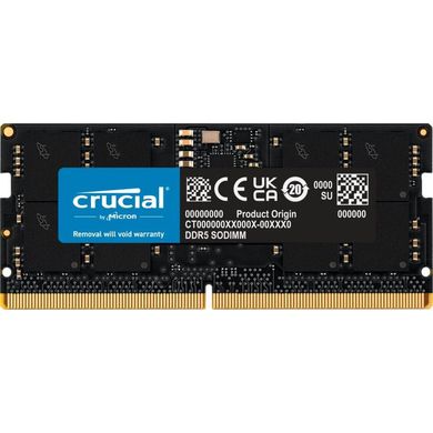 Оперативная память Crucial 16 GB SO-DIMM DDR5 4800 MHz (CT16G48C40S5) фото
